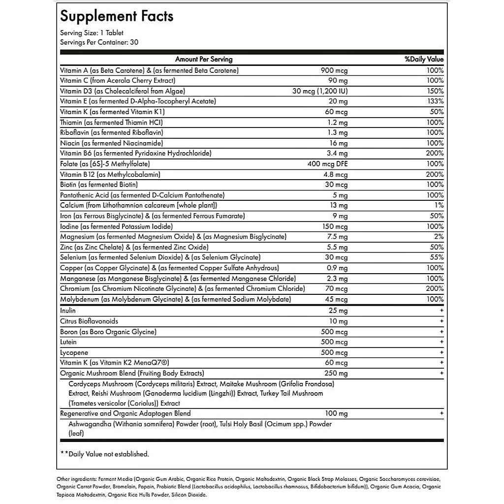 True Grace One Daily Women's Multivitamin 30 vegan tabs