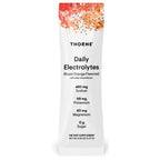 Thorne Daily Electrolytes Blood Orange, restore fluid balance, packet front label, enhance athletic performance, hydrate cellular health