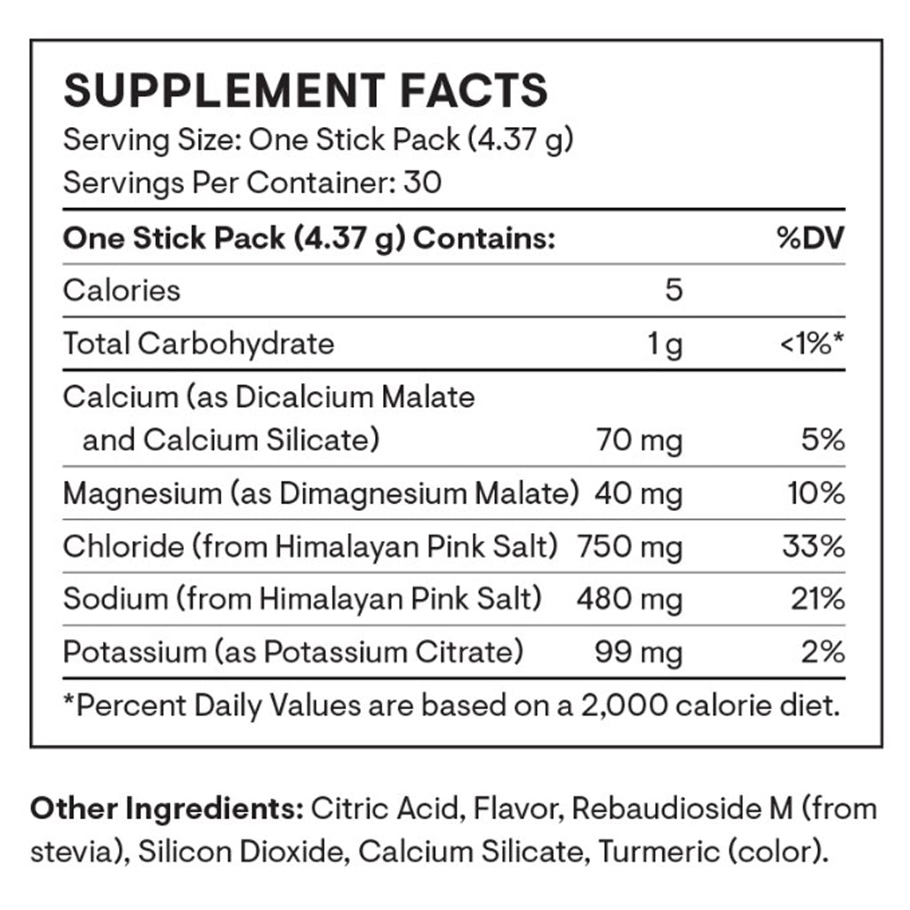 Thorne Daily Electrolytes Blood Orange, hydrate cellular health, ingredients label, restore fluid balance, enhance athletic performance
