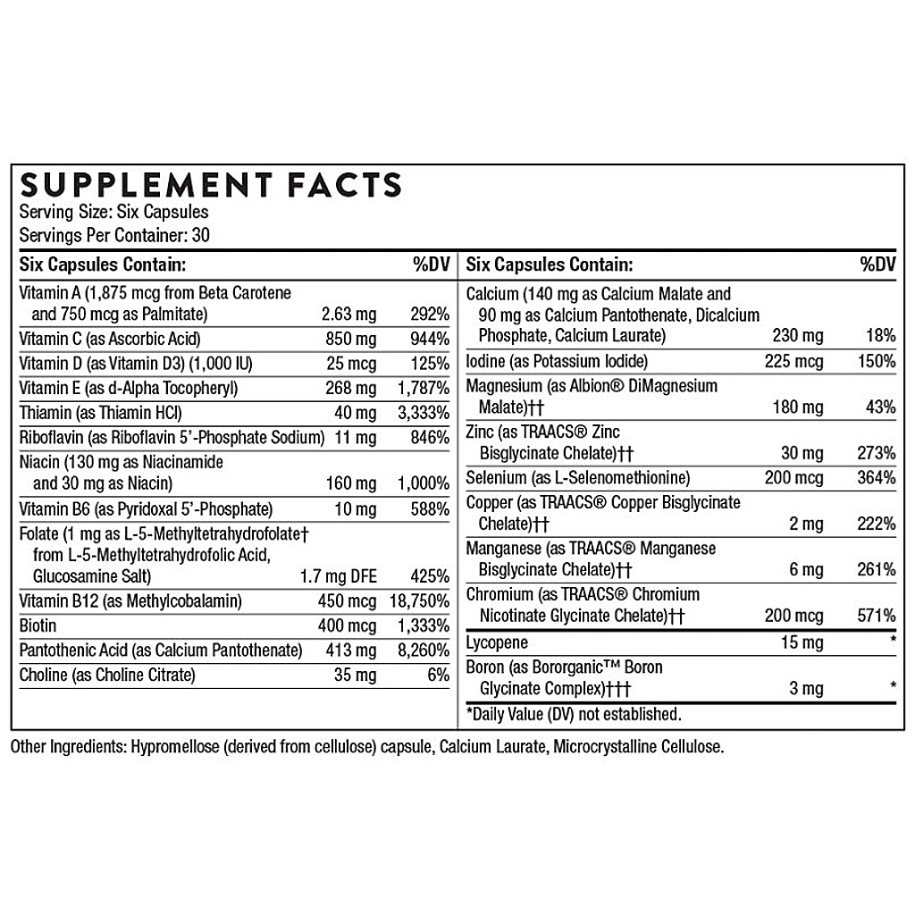 Thorne Men's Multi 50+ 180c