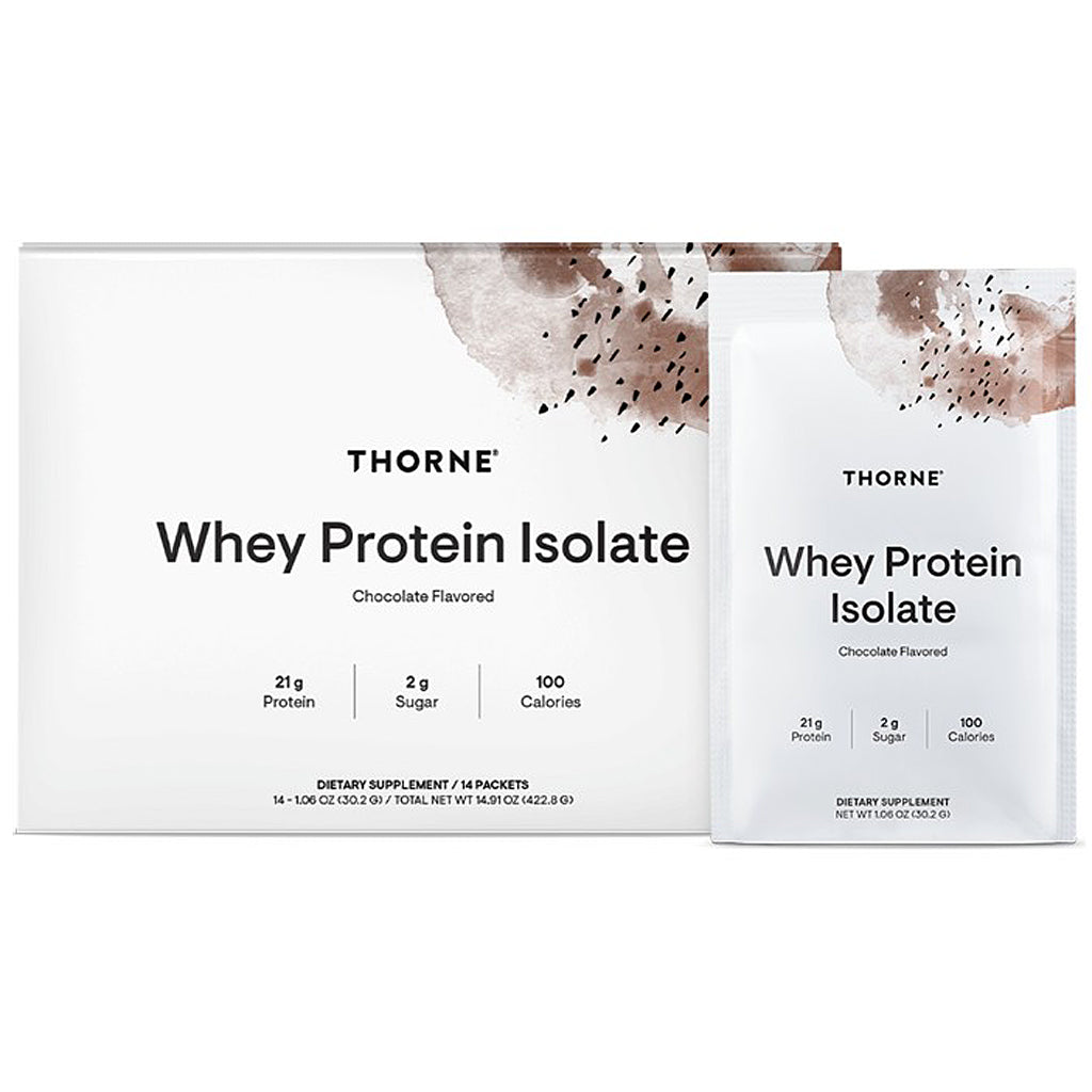 Thorne Whey Protein Isolate Chocolate 14 packets
