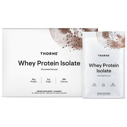 Thorne Whey Protein Isolate Chocolate 14 packets