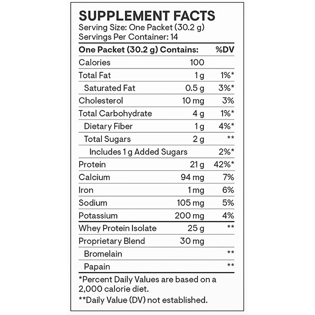 Thorne Whey Protein Isolate Chocolate 14 packets