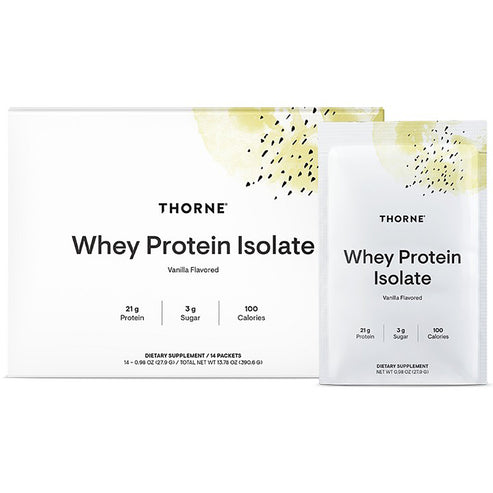 Thorne Whey Protein Isolate Vanilla 14 packets