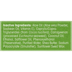 List of inactive ingredients on a green background