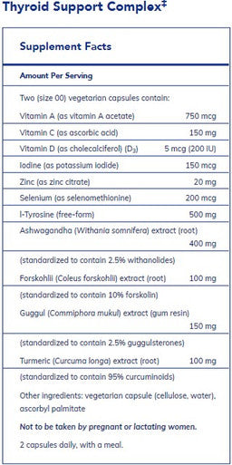 Pure Encapsulations Thyroid Support Complex 120c