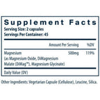 Triple mag, ingredient label, promotes neurocognitive health, emotional wellness, mild muscle cramping