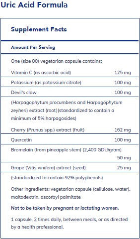 Pure Encapsulations Uric Acid Formula 120c