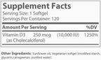 Advanced Nutrition by Zahler Vitamin D3 10,000 IU 250sg