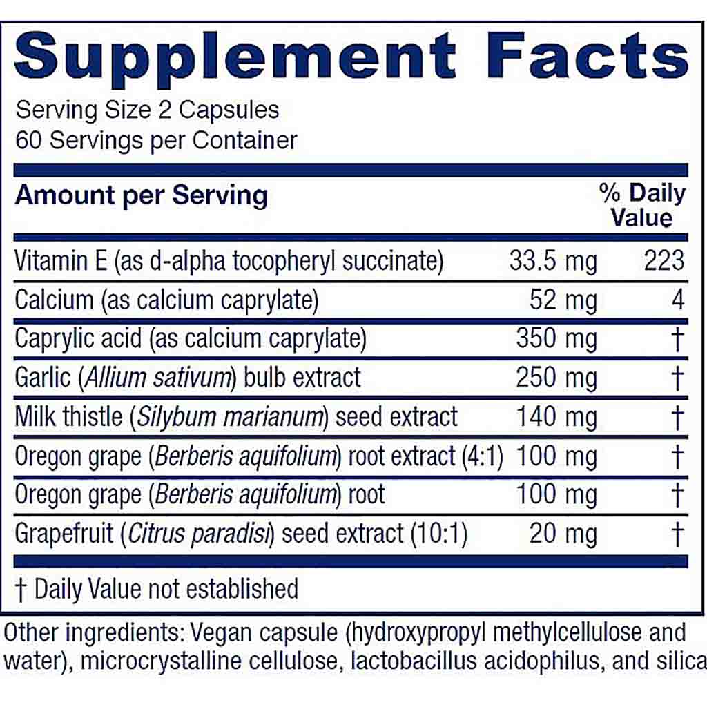 A Supplement Facts label showing a vegan supplement with various plant-based nutrients and ingredients listed in a table format on a white background.