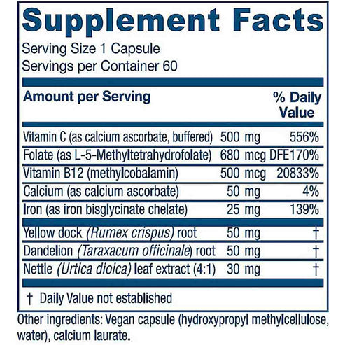 Vitanica Iron Extra 60 vegan capsules
