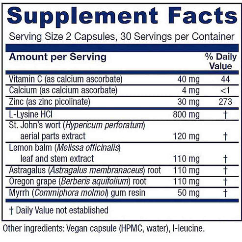 Vitanica Lysine Extra 60 vegan capsules