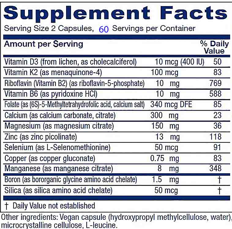 A close-up of a supplement facts label showing a supplement called 'Vitamin D3' with daily values listed in a table format.