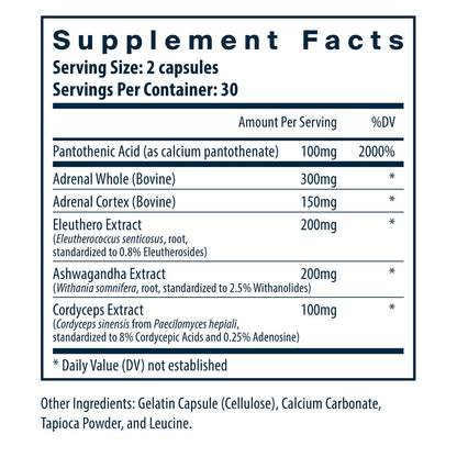 Vital Nutrients Adrenal Support 60c