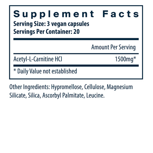 Vital Nutrients Acetyl L-Carnitine 500mg 60vc