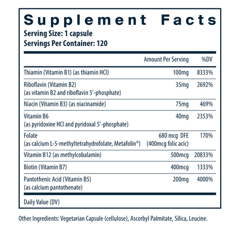 Vital Nutrients B-Complex 120 vegan capsules