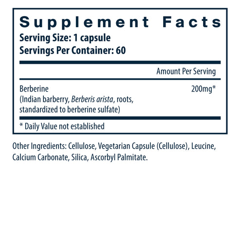 Vital Nutrients Berberine 200mg 60vc