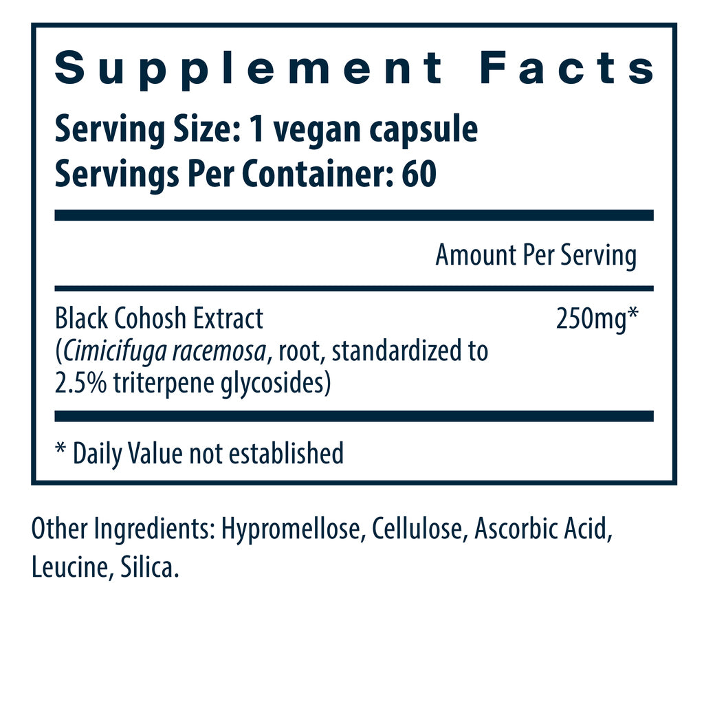 Vital Nutrients Black Cohosh 250mg 60vc