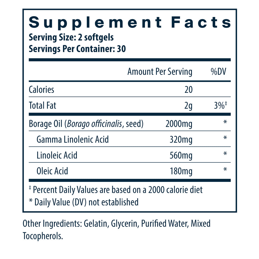 Vital Nutrients Borage Oil 60c
