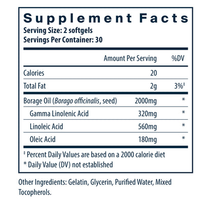 Vital Nutrients Borage Oil 60c