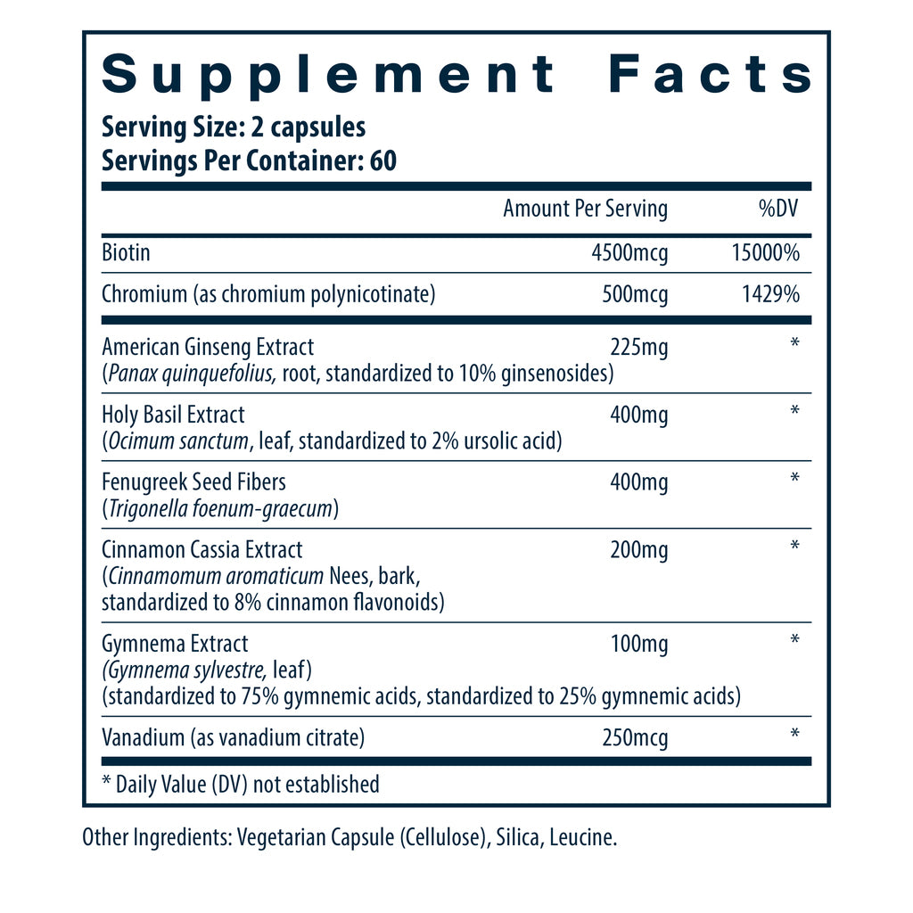Vital Nutrients Blood Sugar Support 120c