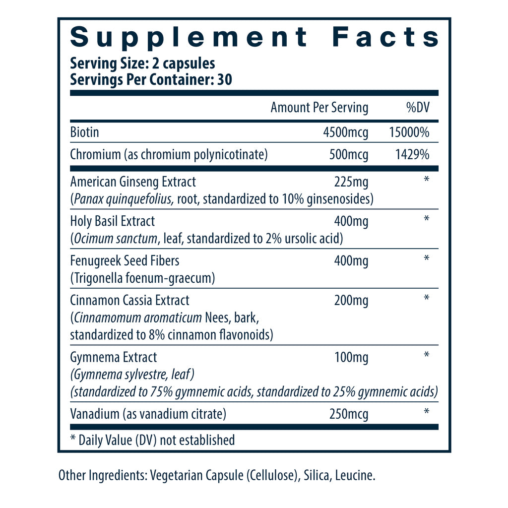 Vital Nutrients Blood Sugar Support 60c