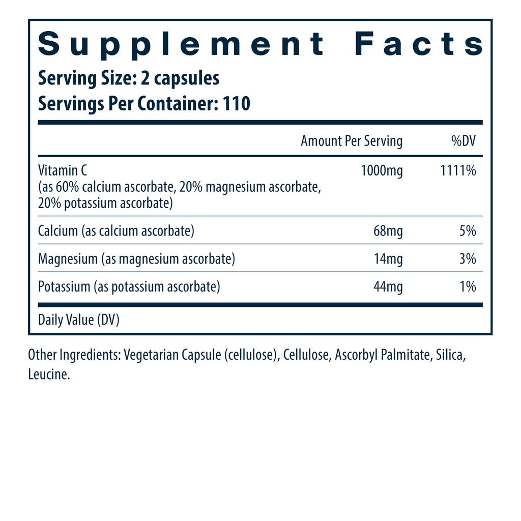 Vital Nutrients Buffered C 500mg 220vc