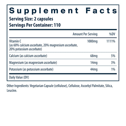 Vital Nutrients Buffered C 500mg 220vc