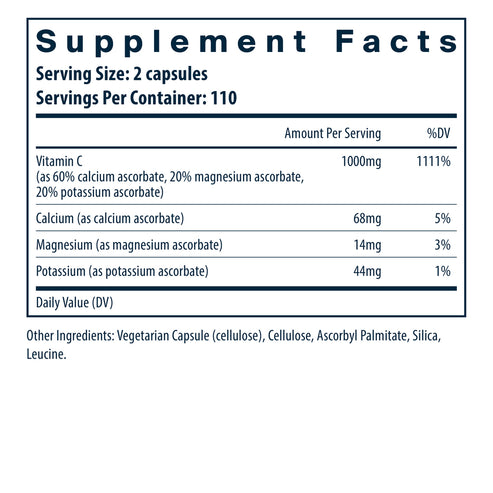 Vital Nutrients Buffered C 500mg 220vc