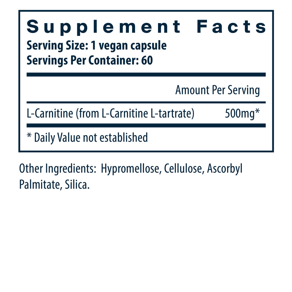 Vital Nutrients Carnitine 500mg 60vc
