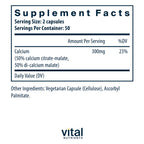 Vital Nutrients Calcium Citrate + Malate 100vc
