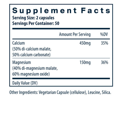 Vital Nutrients Calcium & Magnesium 100vc