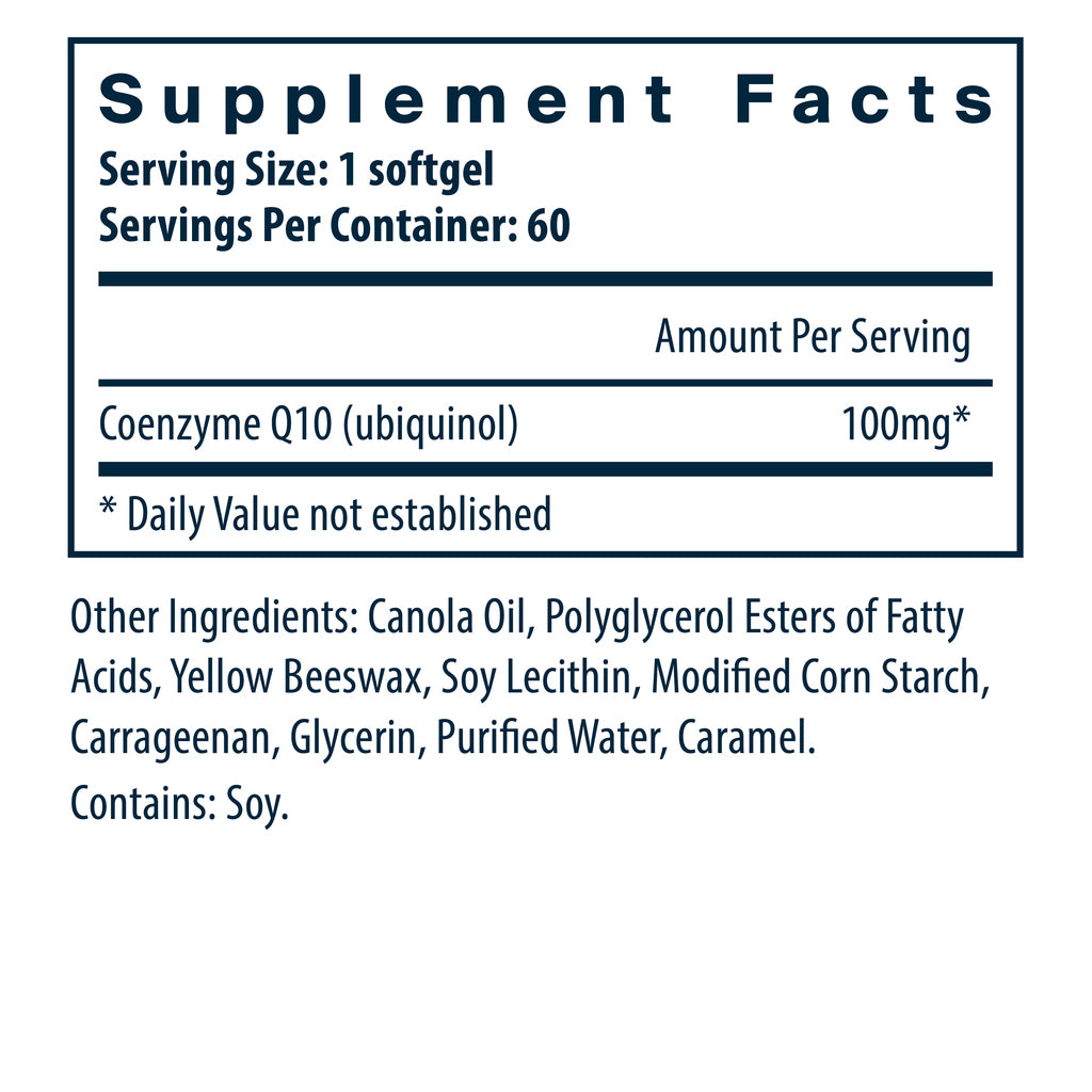 Vital Nutrients Ubiquinol CoQ10 100mg 60vc