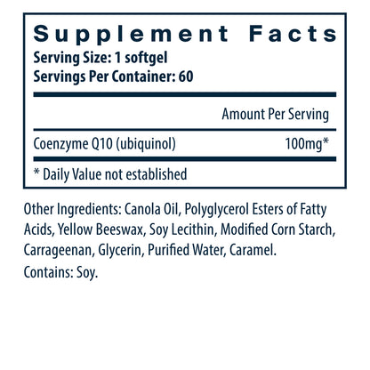 Vital Nutrients Ubiquinol CoQ10 100mg 60vc
