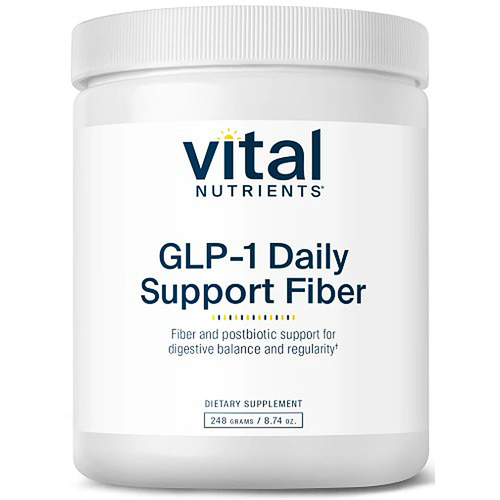 Vital Nutrients GLP-1 Daily Support Fiber supplement container on a white background