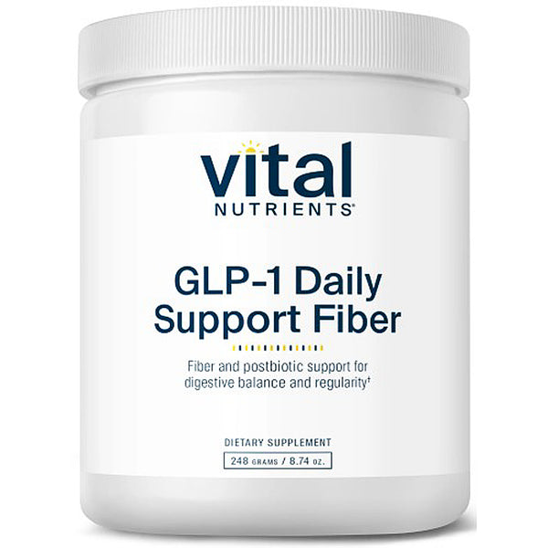 Vital Nutrients GLP-1 Daily Support Fiber supplement container on a white background