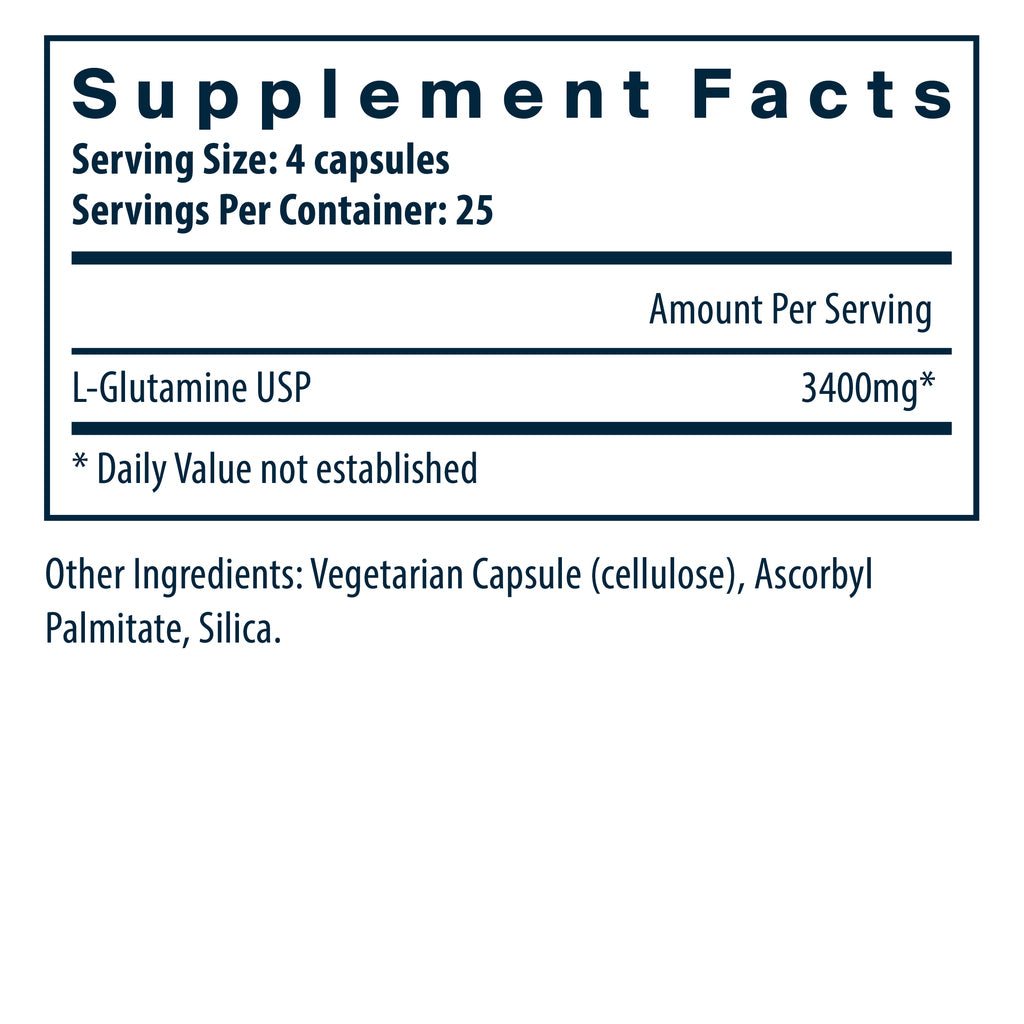Vital Nutrients Glutamine 3400mg 100vc
