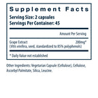 Vital Nutrients Grape Seed Extract 100mg 90c