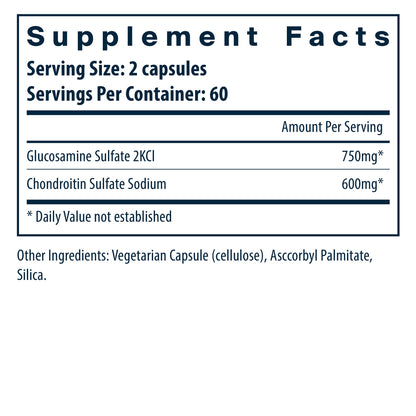 Vital Nutrients Glucosamine and Chondroitin Sulfate 120c