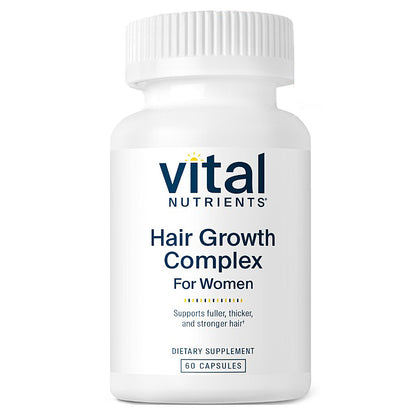 Vital Nutrients Hair Growth Complex for Women dietary supplement bottle on a white background
