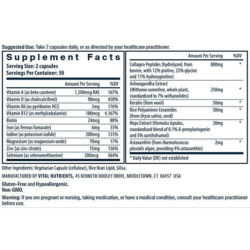 Vital Nutrients Hair Growth Complex for Women 60caps