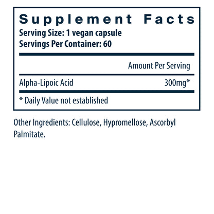 Vital Nutrients Lipoic Acid 300mg 60vc