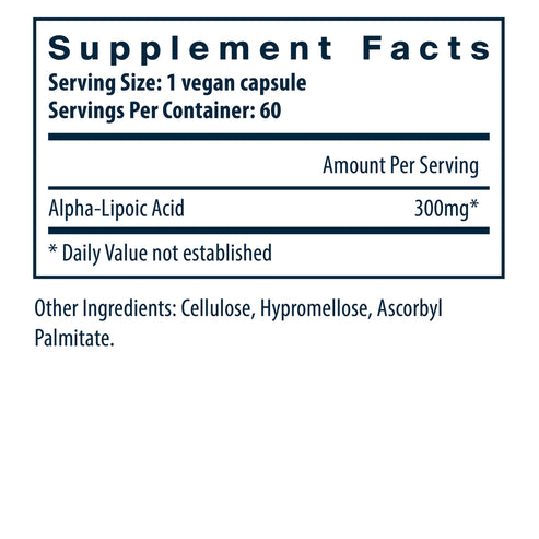 Vital Nutrients Lipoic Acid 300mg 60vc