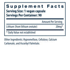 Vital Nutrients Lithium (orotate) 20 mg 90vc