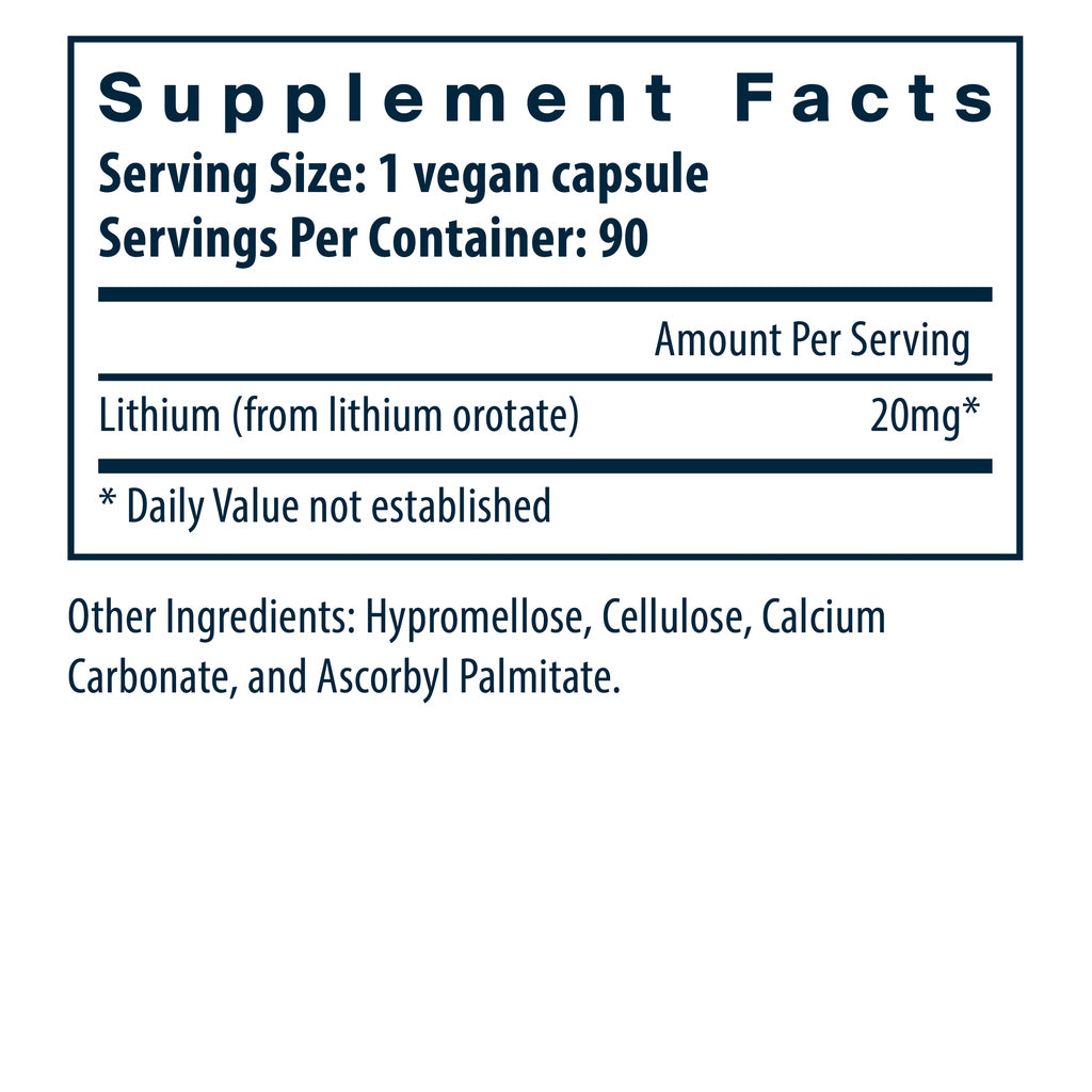 Vital Nutrients Lithium (orotate) 20 mg 90vc