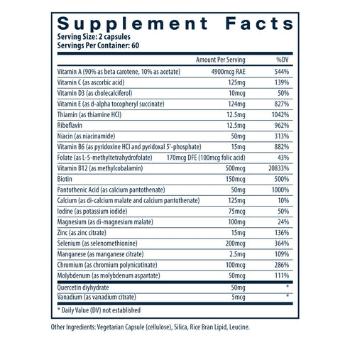 Vital Nutrients Multi-Nutrients 5 (without Boron, Copper and Iron) 120vc