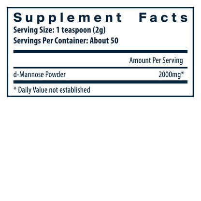 Vital Nutrients Mannose Powder 100 Grams