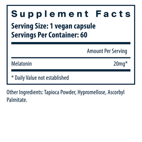 Vital Nutrients Melatonin 20mg 60vc
