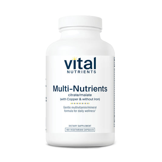 Vital Nutrients Multi-Nutrients (with copper/without Iron) 180vc
