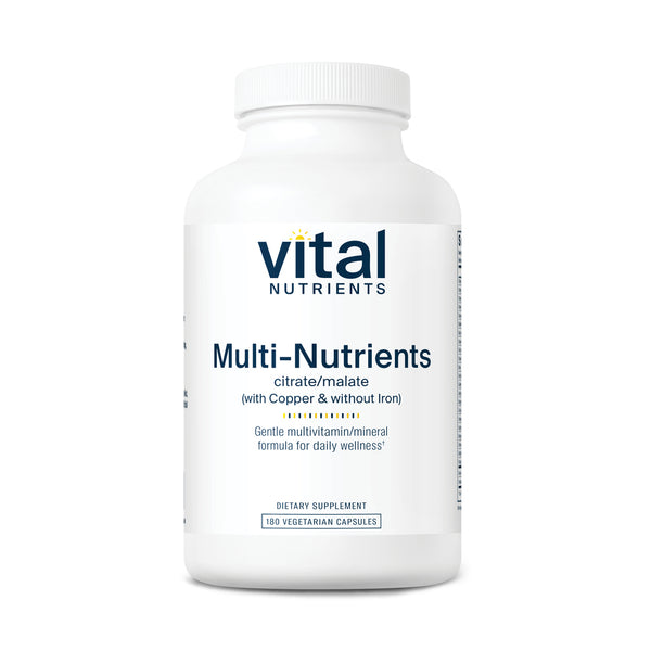 Vital Nutrients Multi-Nutrients 2 citrate/malate (with copper/without Iron) 180vc